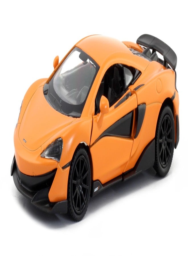Rmz City 5 Inch Die Cast McLaren 600LT Toy Car 1:37 Scale Model | Licensed Collectible Vehicle with Opening Doors & Pullback Action | International Series for Kids & Car Lovers | Matte Orange - Image 2